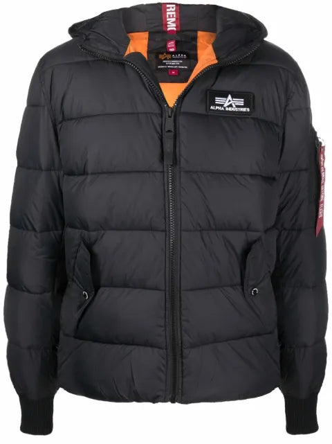 Alpha Industries padded hood zip-up jacket