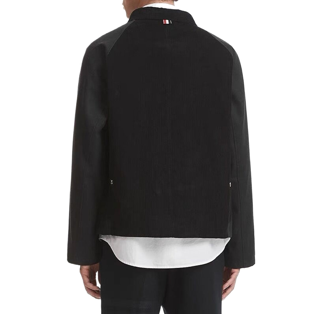 4 - Bar Utility Pocket Jacket with Signature Grosgrain Detail | Thom Browne