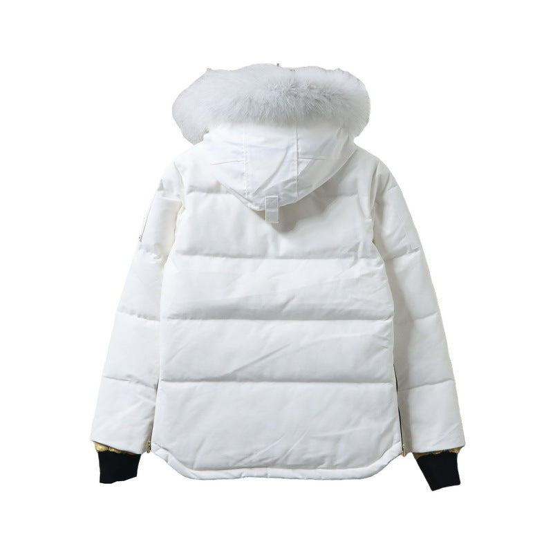 Moose Knuckles Original 3Q Parka Down Jacket White with Fur